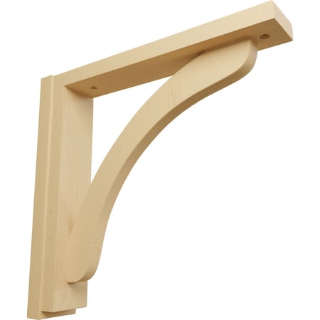 Ekena Millwork 2 1/2"W x 12 3/4"D x 12 1/4"H Reece Shelf Bracket, Alder BKT02X12X12REAL